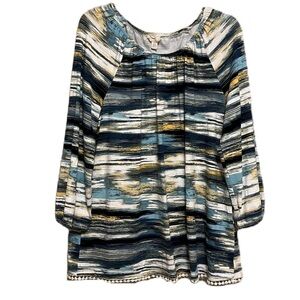 Women’s CUPIO BLUSH, Elastic Scoop Neck Line Top, Multi Colors, Large